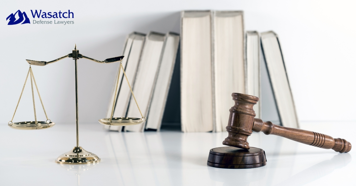 Books, Gavel & Scale on Table- Top Rated DUI Lawyer in Utah- Wasatch Defense Lawyers