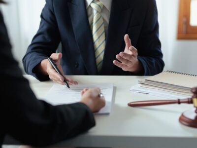 Criminal defense lawyer in Salt Lake City meeting with a client