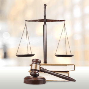 Scales of justice representing degrees of sexual assault felonies.